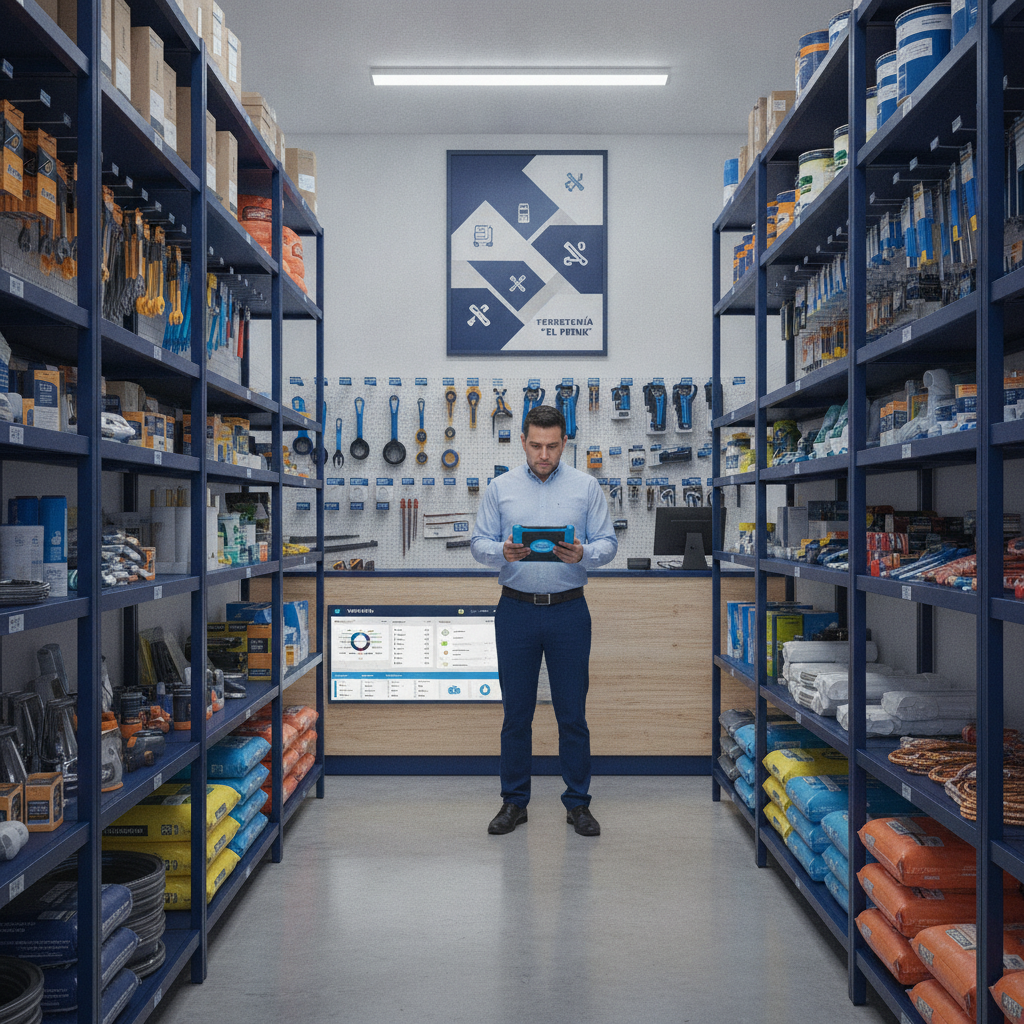 Sistema de gestión e inventario operando en una ferretería mexicana