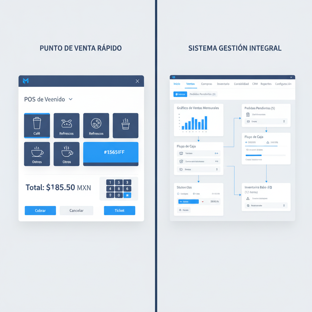 Comparativa entre un sistema POS y un ERP para PyMEs